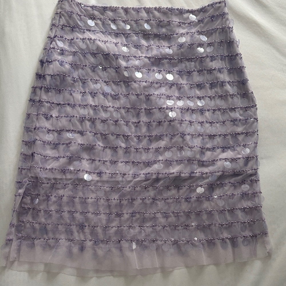 J. Crew Lavender Sequin Pencil Skirt